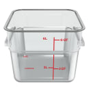 Carlisle 6 qt Square Food Storage Container - Clear (1195207) thumbnail 2