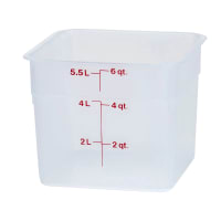 Carlisle 6 qt Square Food Storage Container - Clear (1195207) thumbnail 6