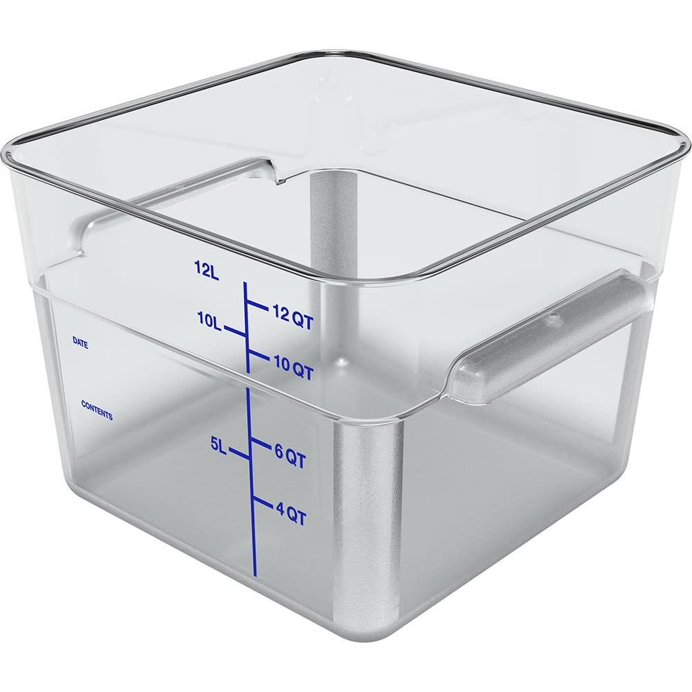 Carlisle 12 qt Square Food Storage Container - Clear (1195407)