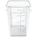 Carlisle 22 qt Square Food Storage Container - Polycarbonate, Clear (1195607) thumbnail 2