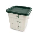 Carlisle 4 qt Square Food Storage Container - Polyethylene, White (11961PE02) thumbnail 3