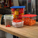 Carlisle 4 qt Square Food Storage Container - Polyethylene, White (11961PE02) thumbnail 4