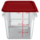 Carlisle Lid for 6 to 8 qt Squares Square Food Storage Containers - Polyethylene, Red (1197105) thumbnail 5
