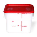 Carlisle Lid for 6 to 8 qt Squares Square Food Storage Containers - Polyethylene, Red (1197105) thumbnail 6