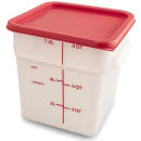 Carlisle Lid for 6 to 8 qt Squares Square Food Storage Containers - Polyethylene, Red (1197105) thumbnail 7