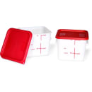Carlisle Lid for 6 to 8 qt Squares Square Food Storage Containers - Polyethylene, Red (1197105) thumbnail 8