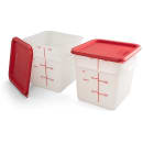 Carlisle Lid for 6 to 8 qt Squares Square Food Storage Containers - Polyethylene, Red (1197105) thumbnail 9