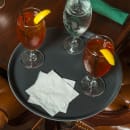 Carlisle 14 5/8" Round Serving Tray - Rubber Liner, Black (1400GL004) thumbnail 5