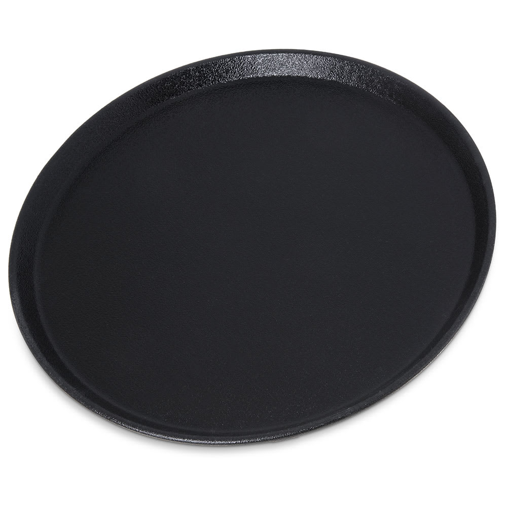 Carlisle 14" Round Griptite™ 2 Serving Tray - Fiberglass, Black (1400GR2004)