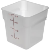 Carlisle 8 qt Square Food Storage Container - White (156802) thumbnail 6