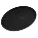 Carlisle 16 7/16" Round Serving Tray - Rubber Liner, Black (1600GL004) thumbnail 2