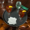 Carlisle 16 7/16" Round Serving Tray - Rubber Liner, Black (1600GL004) thumbnail 5