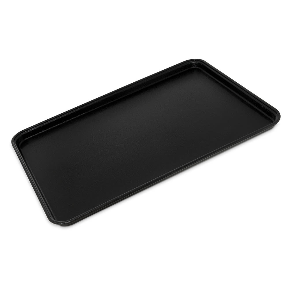 Carlisle Rectangular Griptite™ 2 Serving Tray - 25 3/4" x 18", Fiberglass, Black (1826GR2Q004)