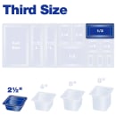 Carlisle 2 1/2"D Third Size High Temp Food Pan - Stackable (3086003) thumbnail 5