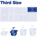Carlisle 4"D Third Size High Temp Food Pan - Stackable (3086113) thumbnail 5