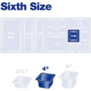 Carlisle 4"D Sixth Size High Temp Food Pan - Stackable (3088413) thumbnail 5
