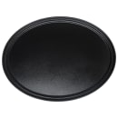 Carlisle Oval Griptite™ 2 Serving Tray - 31" x 24", Fiberglass, Black (3100GR2004) thumbnail 2