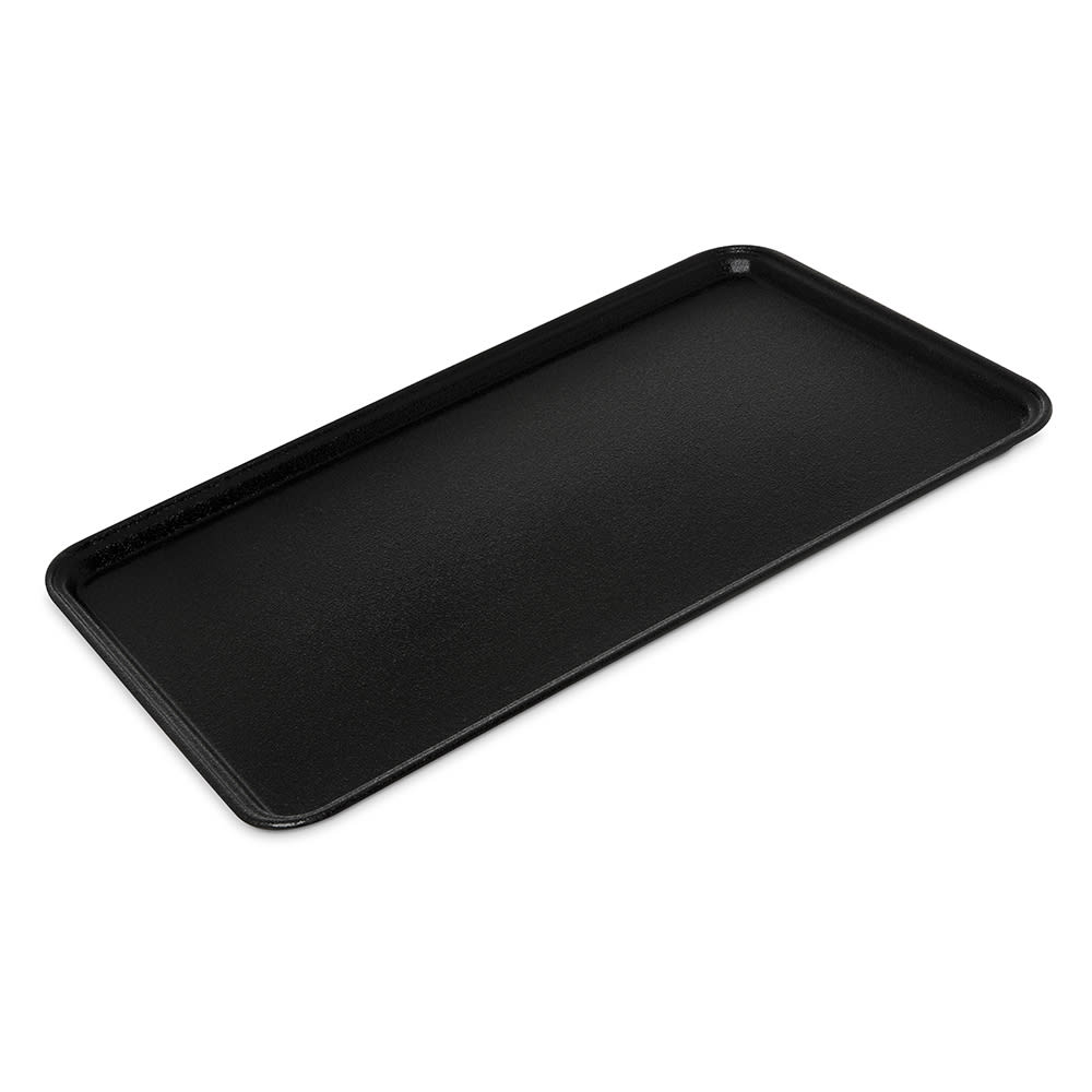 Carlisle Rectangular Griptite™ 2 Serving Tray - 21" x 13", Fiberglass, Black (3253GR2004)