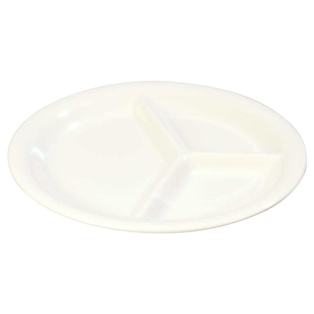 Carlisle 10 1/2" Round Melamine Dinner Plate, White (3300002)