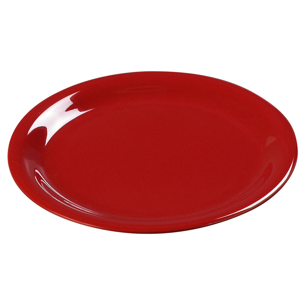 Carlisle 7 1/4" Round Melamine Salad Plate, Red (3300605)