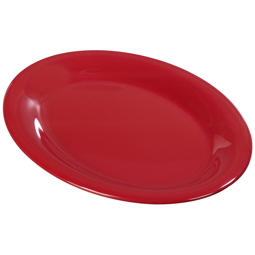 Carlisle 12" x 9-1/4" Oval Sierrus Platter - Melamine, Red (3308205)