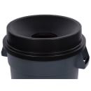 Carlisle Round Funnel Trash Can Lid - Plastic, Black (34103503) thumbnail 4