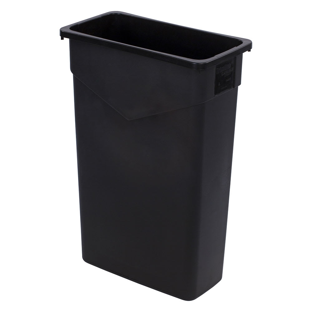 Carlisle 23 gallon Commercial Trash Can - Plastic, Rectangular, Built-in Handles (34202303)