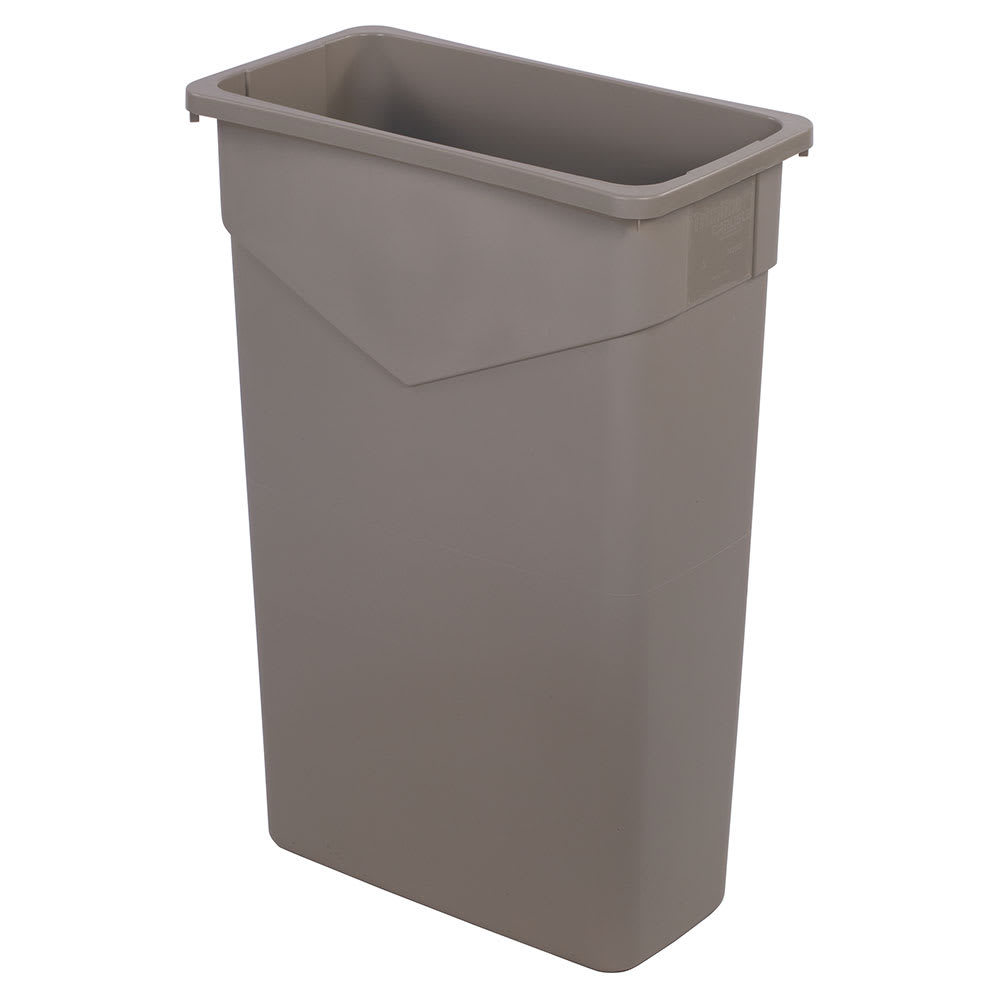 Carlisle 23 gallon Commercial Trash Can - Plastic, Rectangular, Built-in Handles (34202306)