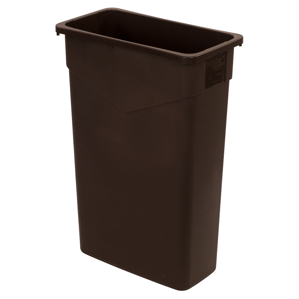Carlisle 23 gallon Commercial Trash Can - Plastic, Rectangular, Built-in Handles (34202369)