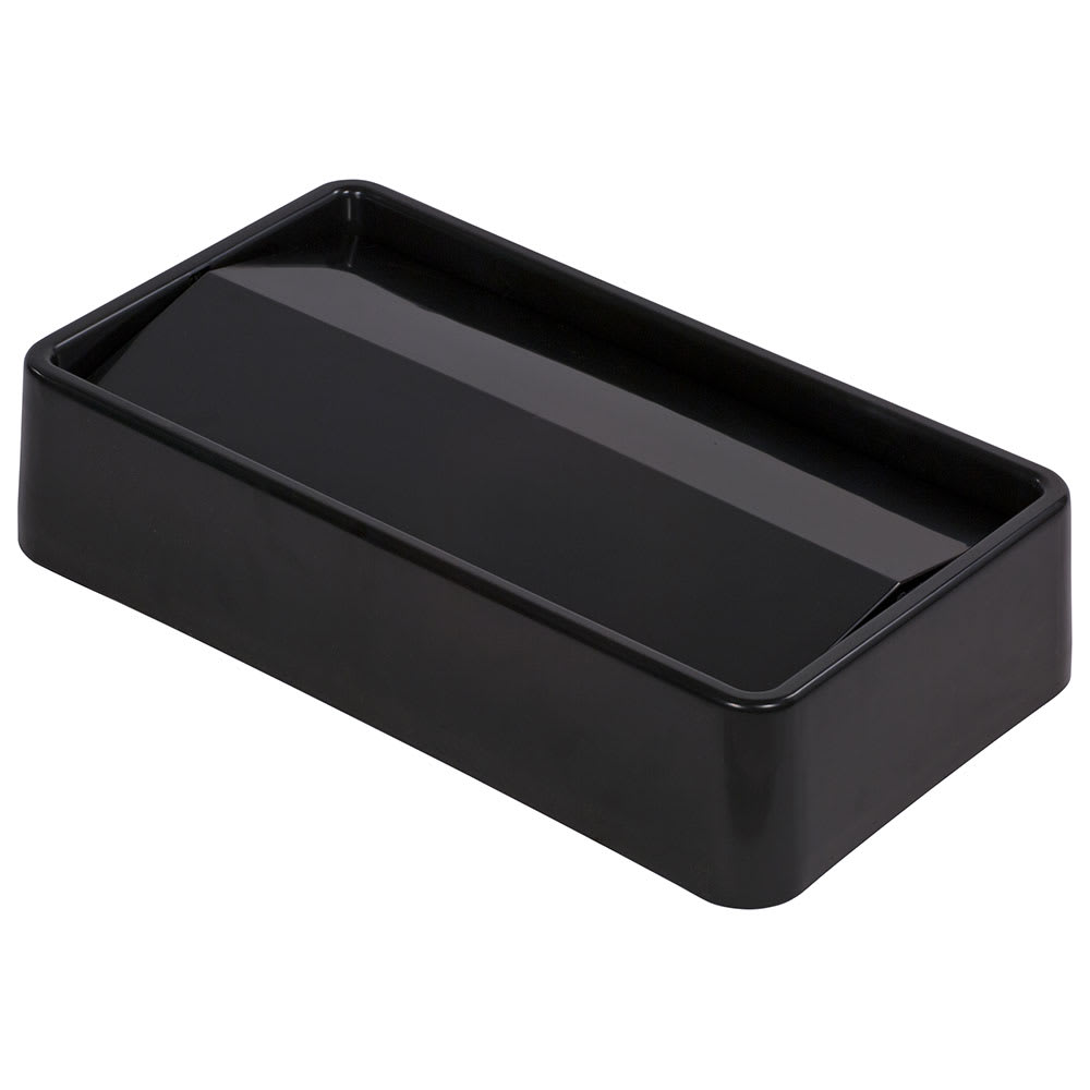 Carlisle Rectangle Swing Top Trash Can Lid - Plastic, Black (34202403)