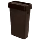 Carlisle Rectangle Swing Top Trash Can Lid - Plastic, Brown (34202469) thumbnail 3