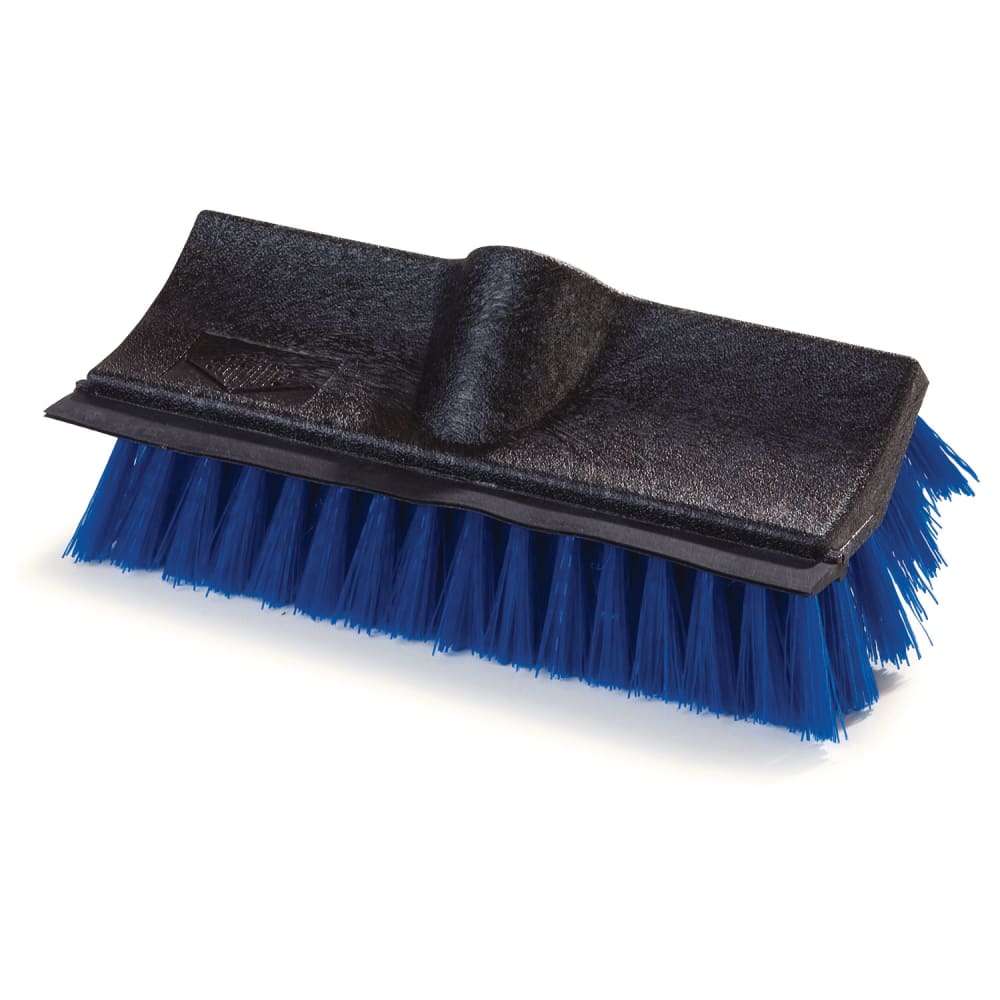 Carlisle 10" Dual Surface Floor Scrub Brush Head - Squeegee, Poly/Plastic, Blue (3619014)