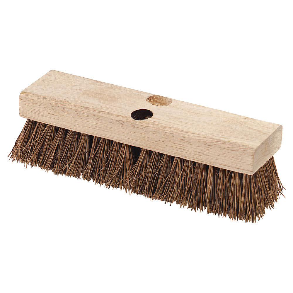 Carlisle 10" Deck Scrub Brush Head - Palmyra/Hardwood (3619200)