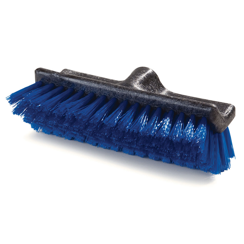 Carlisle 10" Dual Surface Floor Scrub Brush Head - Split Shape, Poly/Plastic, Blue (3619714)