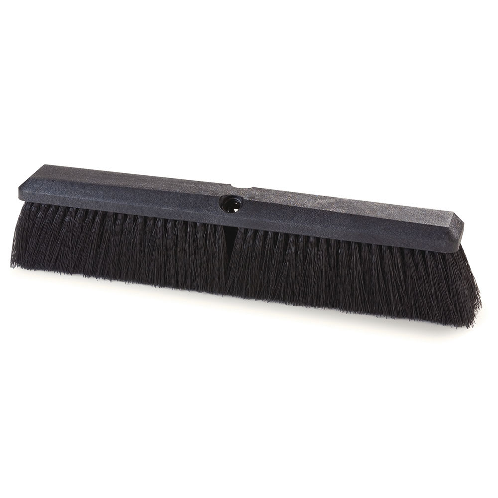 Carlisle 18" Floor Sweep Head - Fine/Medium, Foam Block, Black Poly Bristles (362208P1803)