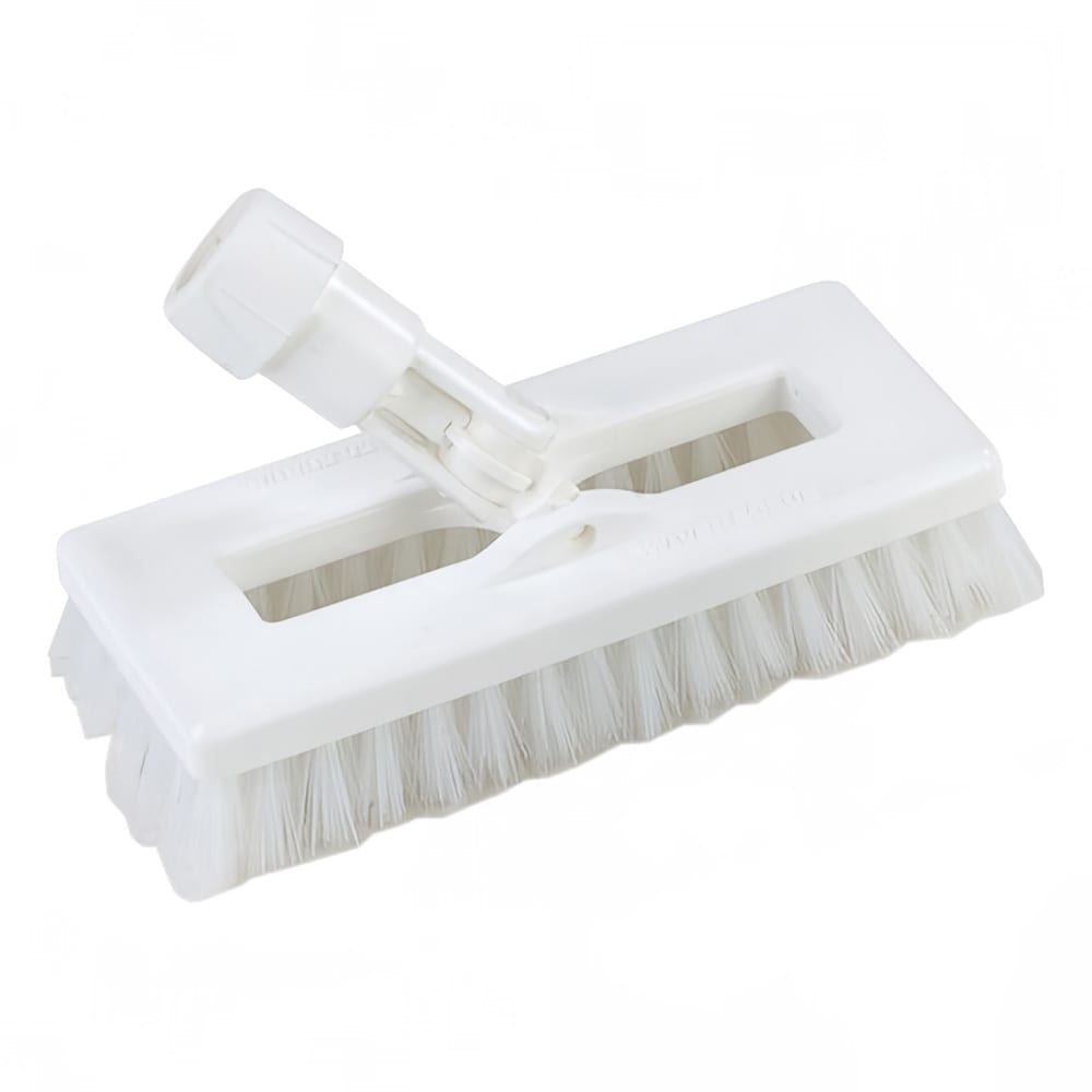 Carlisle 8" Swivel Scrub® Floor Brush Head Only w/ White Poly Bristles (3638831EC02)