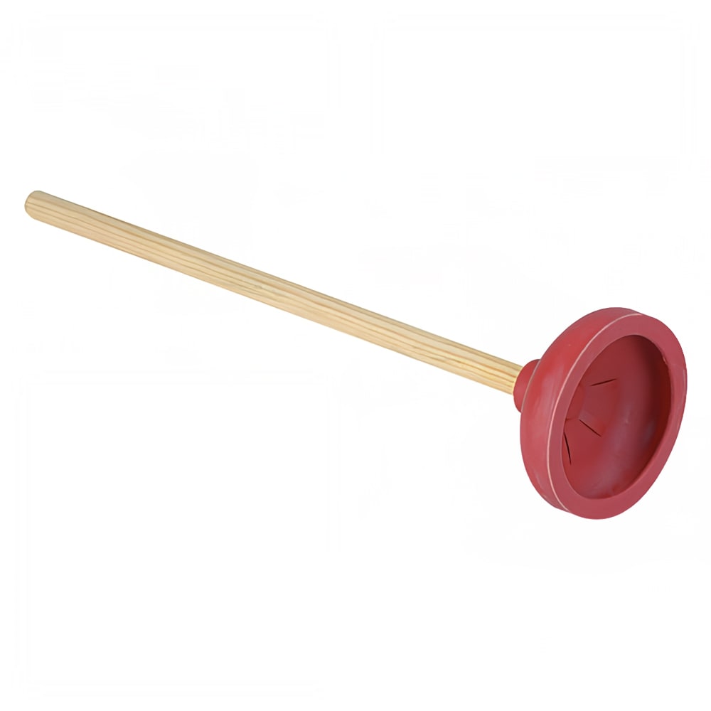 Carlisle 18" Toilet Plunger - Force Cup Suction, Wood Handle (36438600)