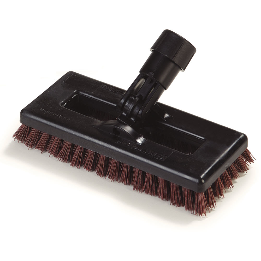 Carlisle 8" Swivel Scrub Floor Brush Head - Nylon/Plastic, Rust (36531027)