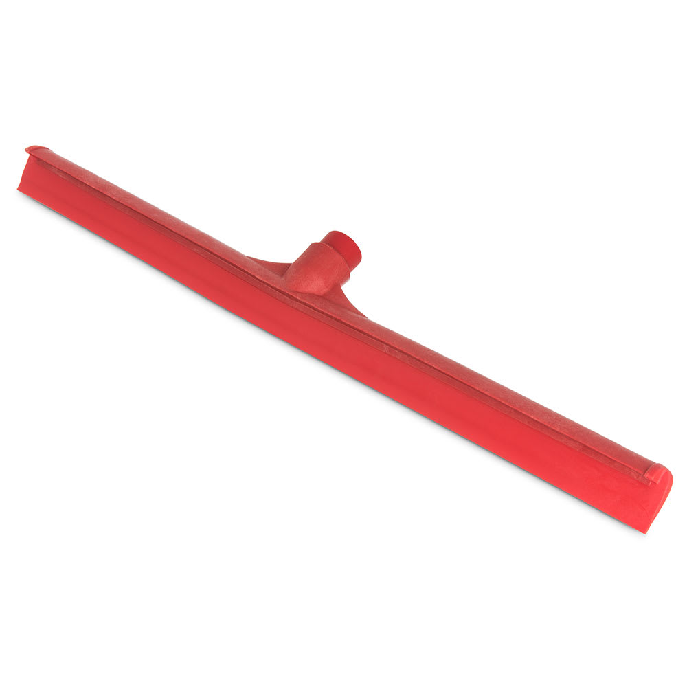 Carlisle 24" Floor Squeegee Head - Straight, Foam Rubber Blade, Red (3656805)