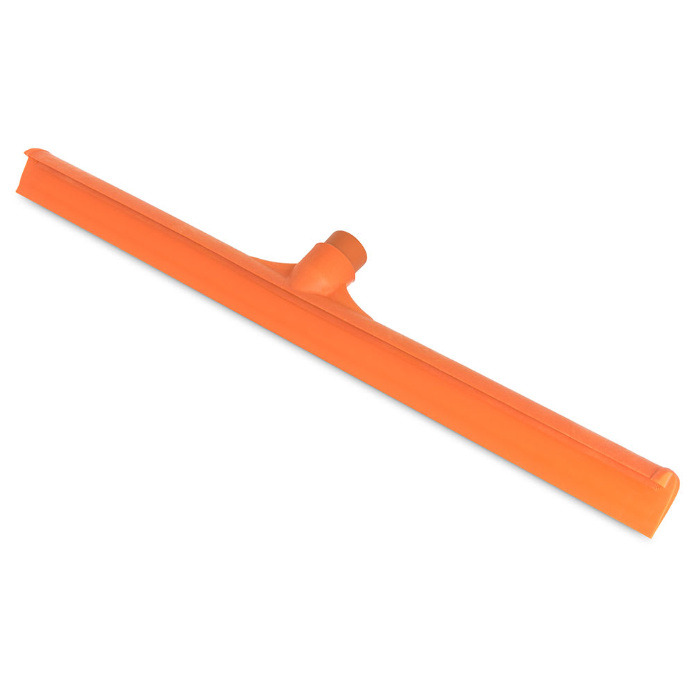 Carlisle 24" Floor Squeegee Head - Straight, Foam Rubber Blade, Orange (3656824)