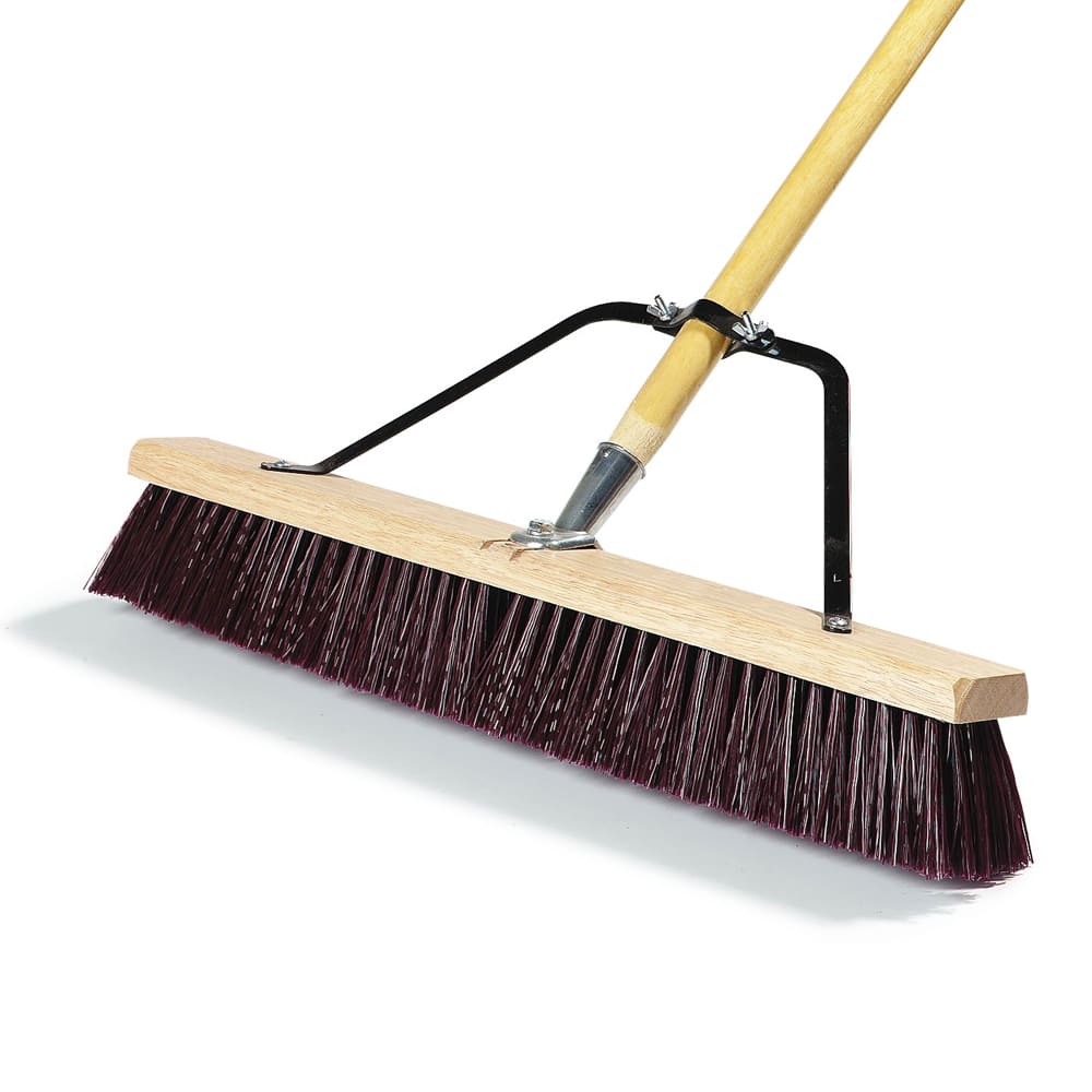 Carlisle 24" Floor Sweep w/ Wood Handle & Maroon Stiff Plastic Bristles (367378TC00)