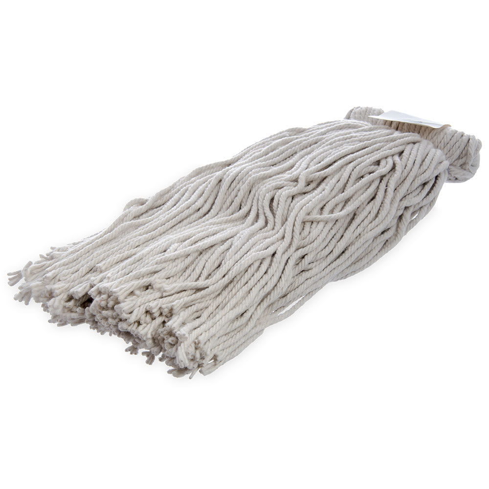 Carlisle Screw Top Mop Head - #24, Cut End, 4 Ply Cotton Yarn, White (369024C00)