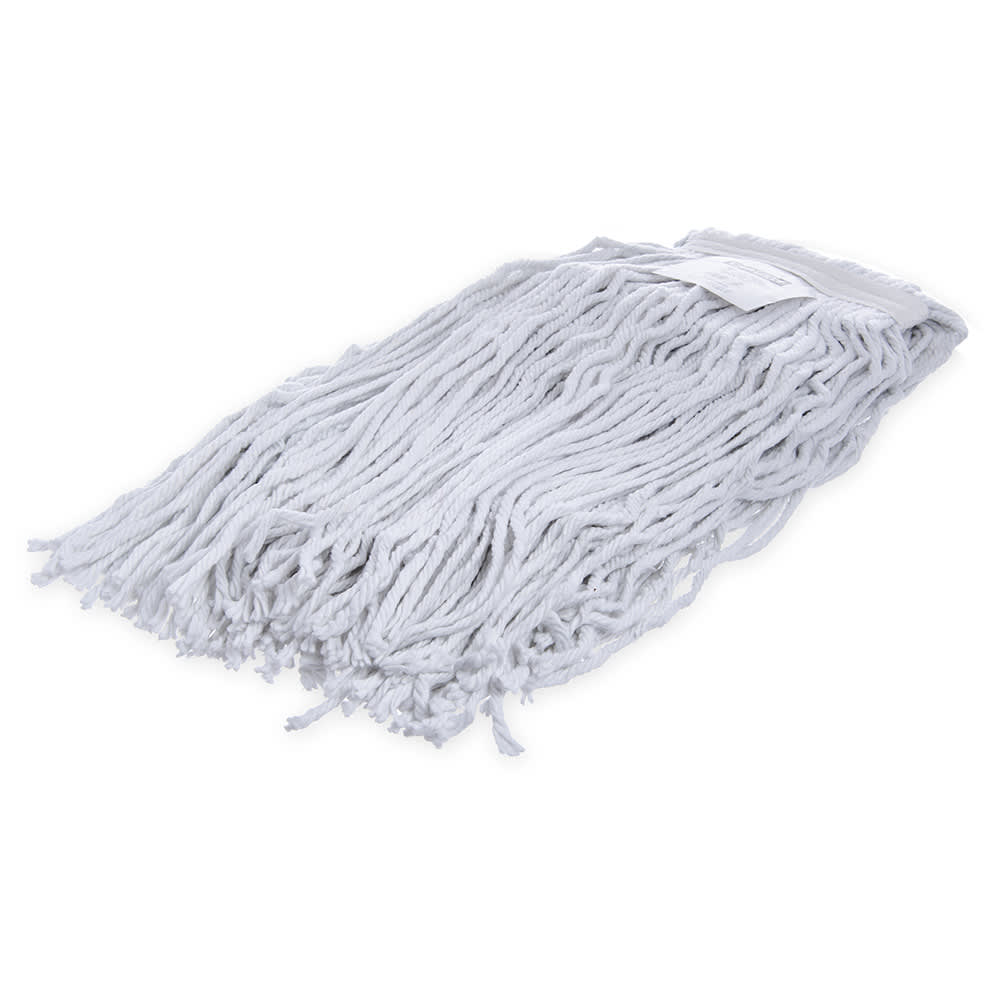 Carlisle Wet Mop Head - #24, Cut End, 4 Ply Rayon Yarn, White (369074B00)