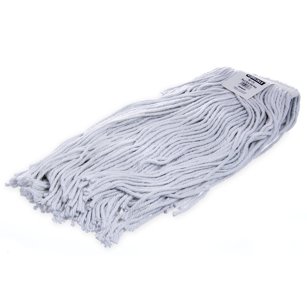 Carlisle Wet Mop Head - #32, Cut End, 4 Ply Rayon Yarn, White (36908200)