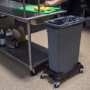 Carlisle Rectangular TrimLine™ Trash Can Dolly for 15 & 23 gal Cans, Black (36921003) thumbnail 6
