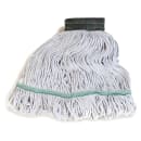 Carlisle Wet Mop Head - 4 Ply Cotton/Synthetic Blend Yarn, White/Green (369418B00) thumbnail 6
