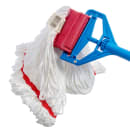 Carlisle Wet Mop Head - Looped End, Microfiber Yarn, White/Red (36942002) thumbnail 4
