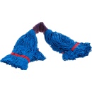 Carlisle Wet Mop Head - Looped End, Microfiber Yarn, White/Blue (36942014) thumbnail 2