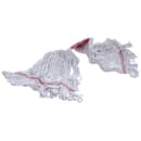 Carlisle Wet Mop Head - 4 Ply Synthetic/Cotton Blend Yarn, White/Red (369424B00) thumbnail 2