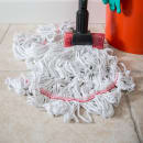 Carlisle Wet Mop Head - 4 Ply Synthetic/Cotton Blend Yarn, White/Red (369424B00) thumbnail 5